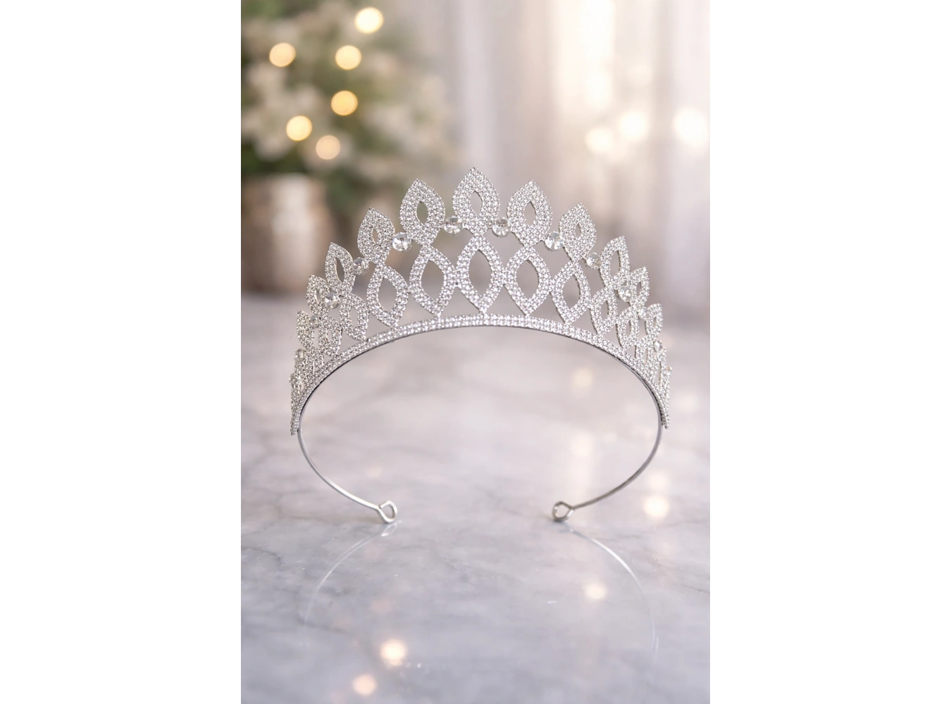 Zirkon Taşlı Gelin/Kına/Nişan/Söz Tasarım Taç