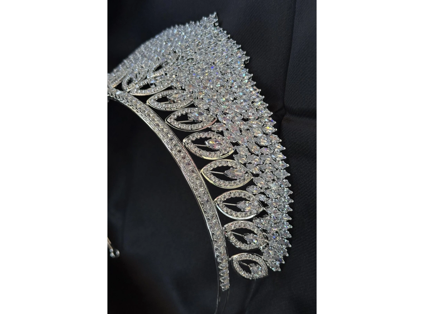 Zirkon Taşlı Gelin/Kına/Nişan/Söz Tasarım Taç