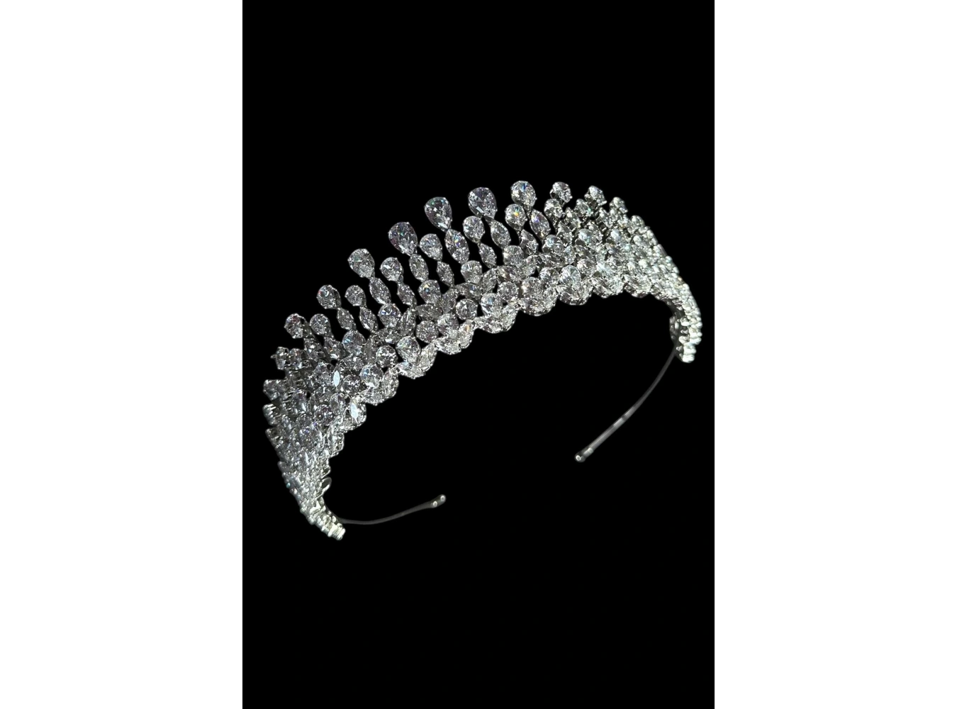 Zirkon Taşlı Gelin/Kına/Nişan/Söz Tasarım Taç