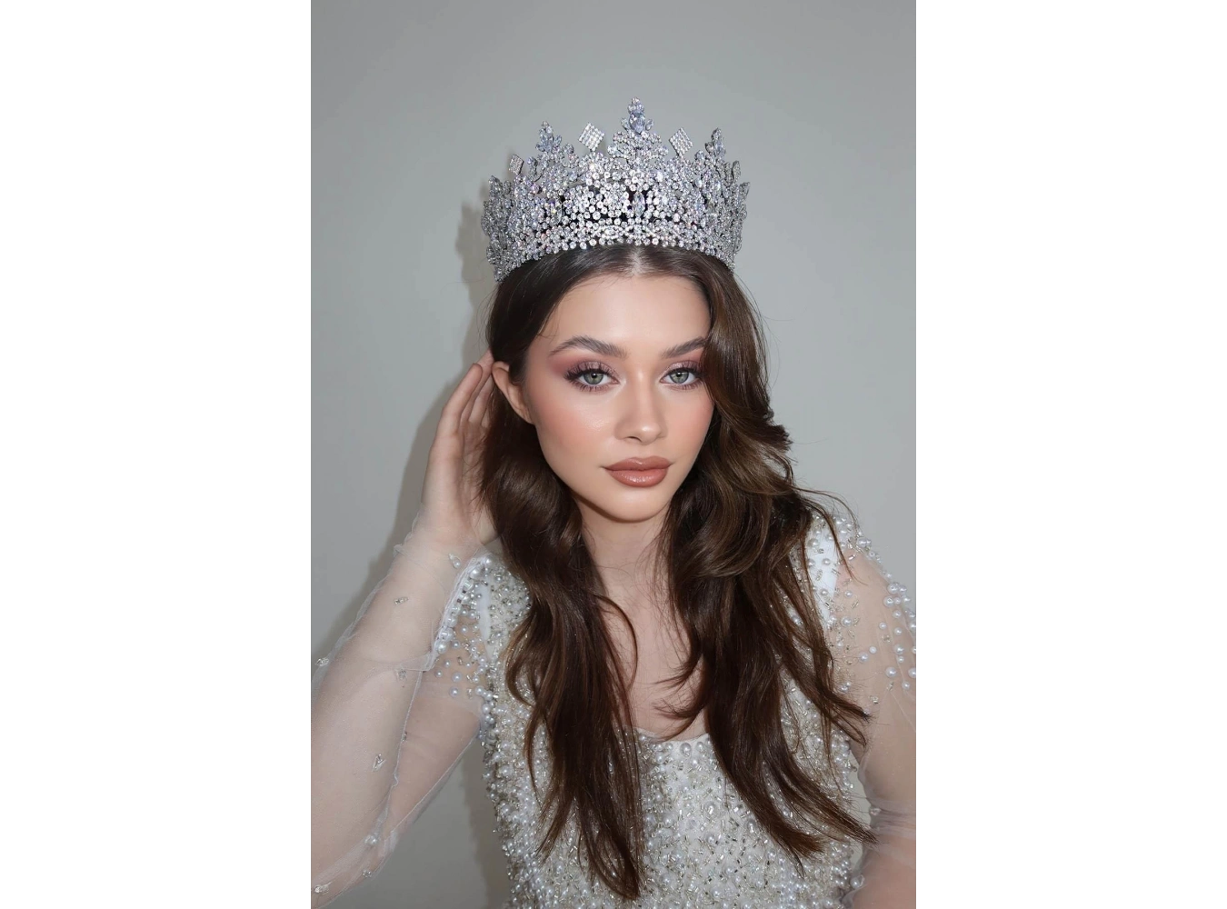 Zirkon Taşlı Gelin/Kına/Nişan/Söz Tasarım Taç