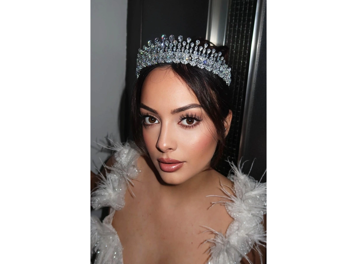 Zirkon Taşlı Gelin/Kına/Nişan/Söz Tasarım Taç