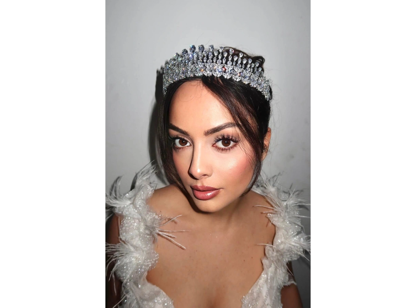 Zirkon Taşlı Gelin/Kına/Nişan/Söz Tasarım Taç