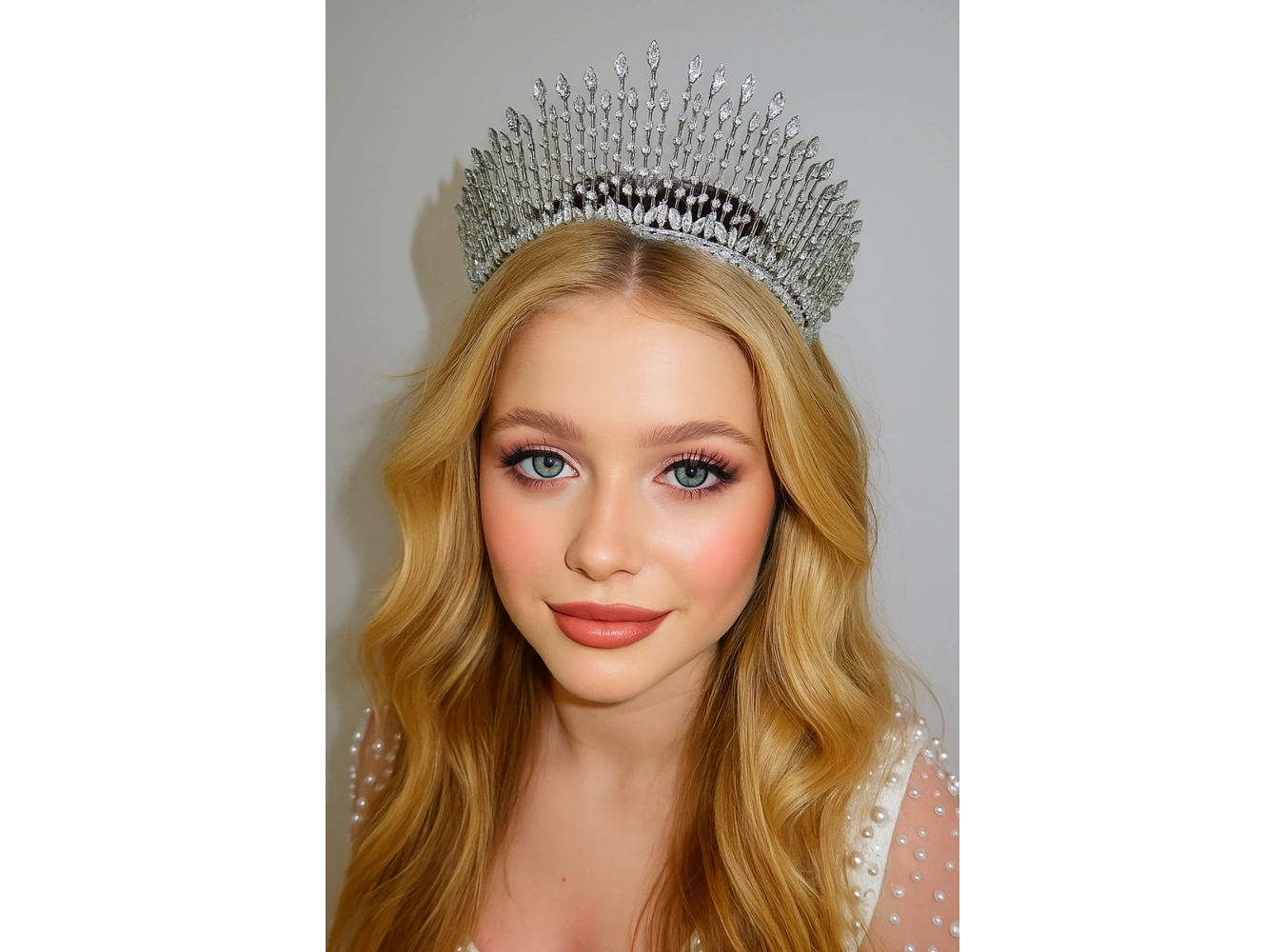 Zirkon Taşlı Gelin/Kına/Nişan/Söz Tasarım Taç