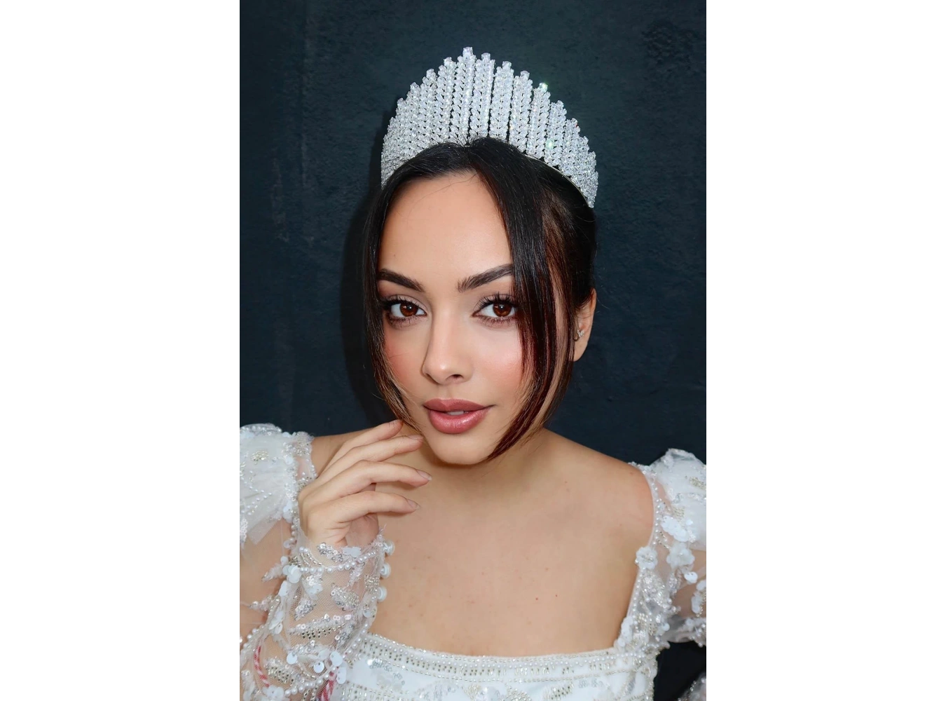 Zirkon Taşlı Gelin/Kına/Nişan/Söz Tasarım Taç