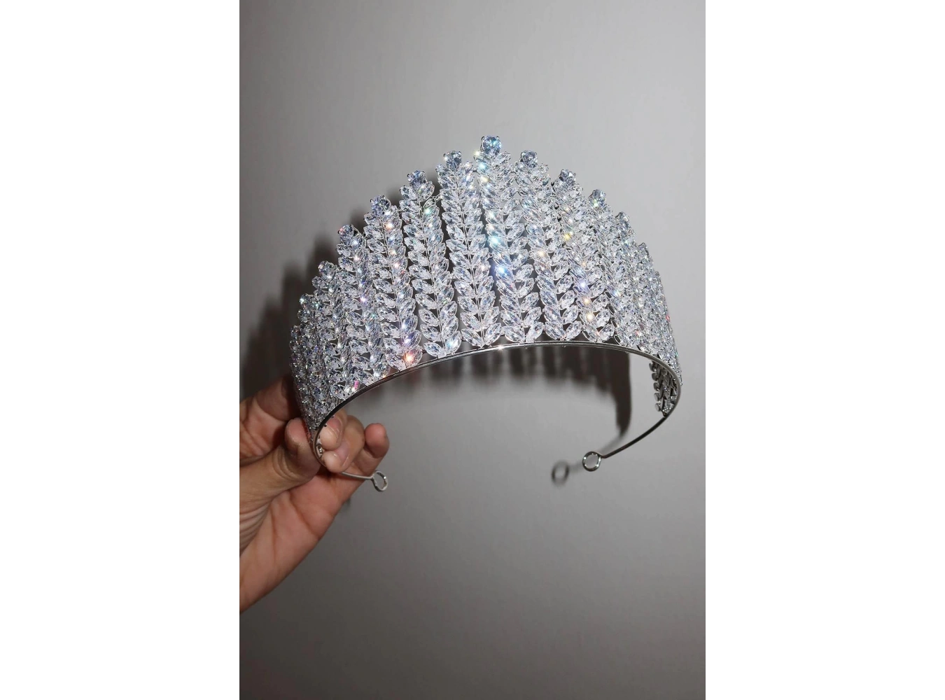 Zirkon Taşlı Gelin/Kına/Nişan/Söz Tasarım Taç