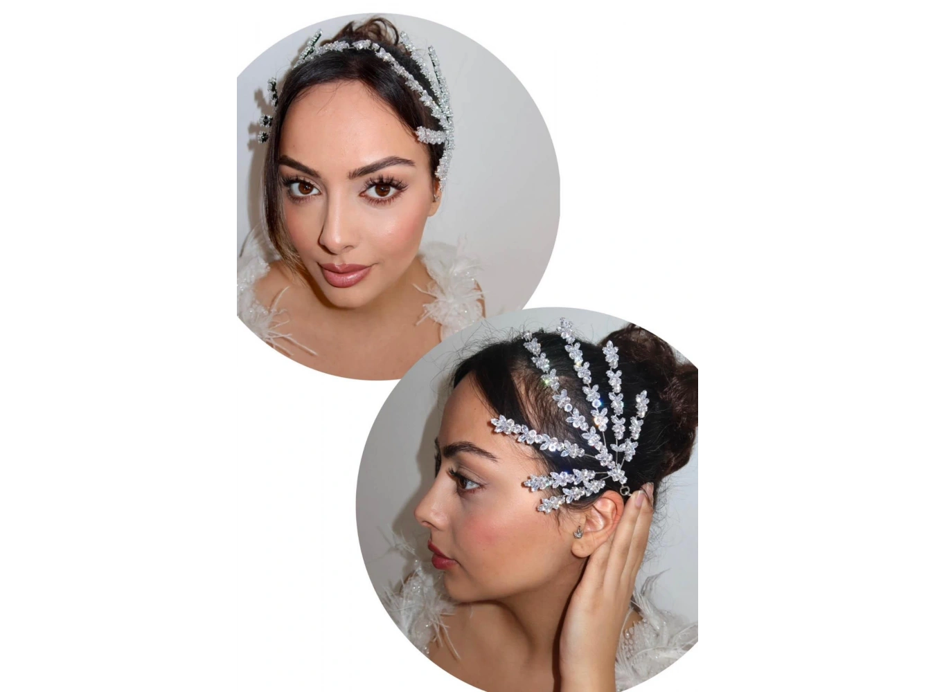 Zirkon Taşlı Gelin/Nişan/Söz Tasarım Saç Aksesuarı
