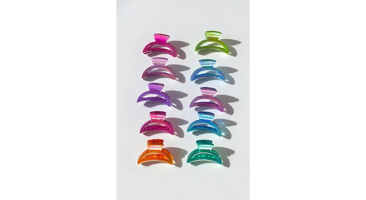 10lu Karışık Renk Mini Mandal Toka Set