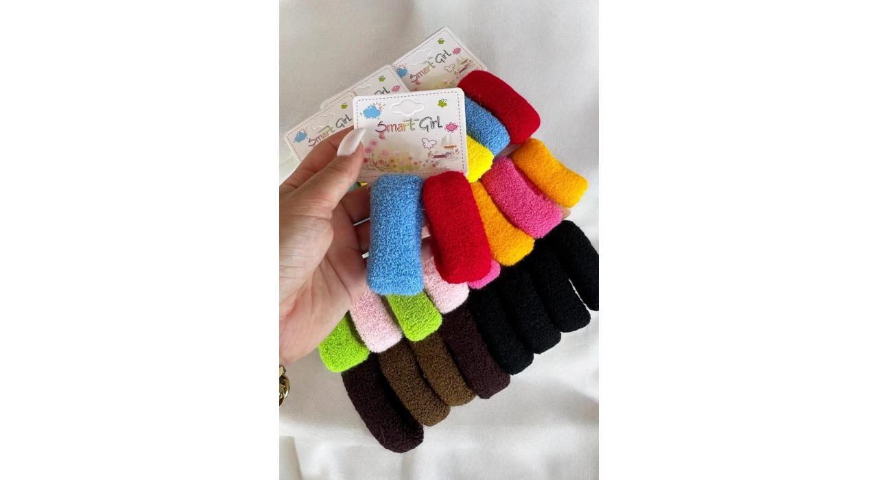 12li Karışık Renk Havlu Toka Set