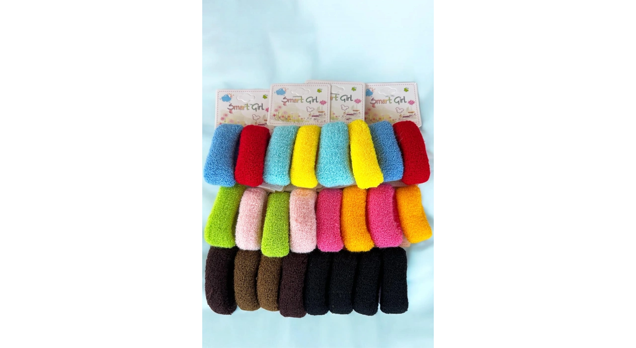 12li Karışık Renk Havlu Toka Set