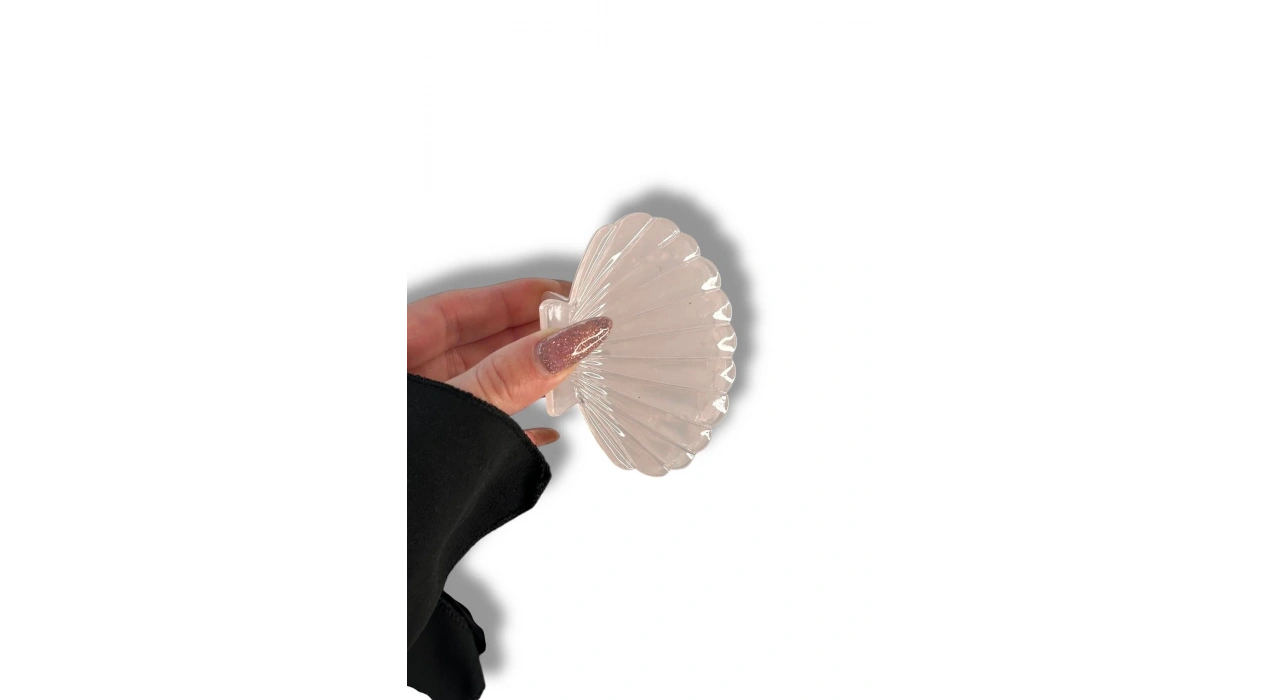 12li Karışık Renk İstiridye Figürlü Mandal Toka Set