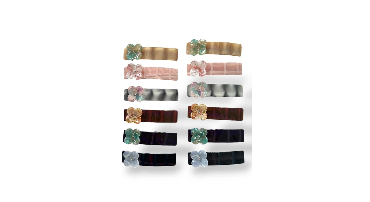 12li Karışık Renk Otomat Toka Set