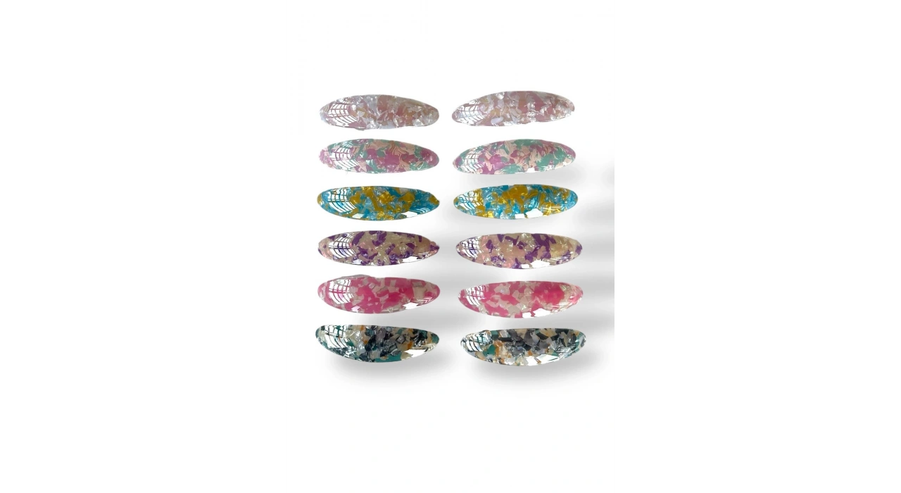 12li Karışık Renk Otomat Toka Set