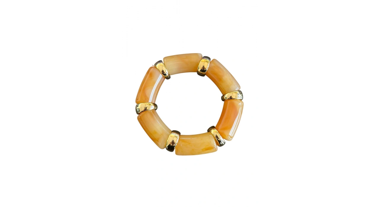 Açık Kahve Renk Boncuklu Bileklik