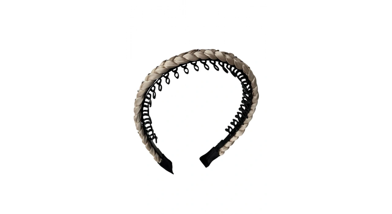 Açık Kahve Renk Taş Detaylı Tarak Taç