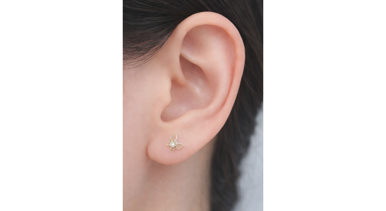 Altın Renk 14K Altın Kaplama Kelebek  Xuping Küpe (Çift)