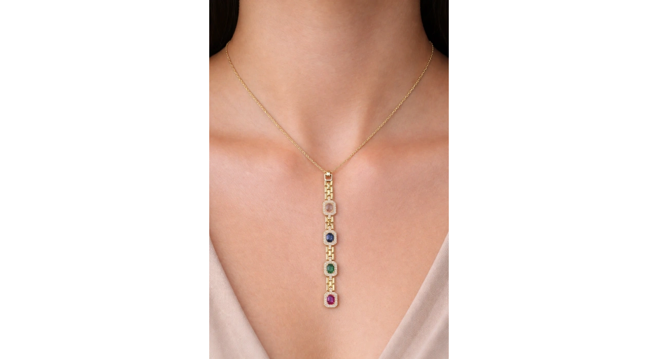 Altın Renk 14K Altın Kaplama Y Kolye