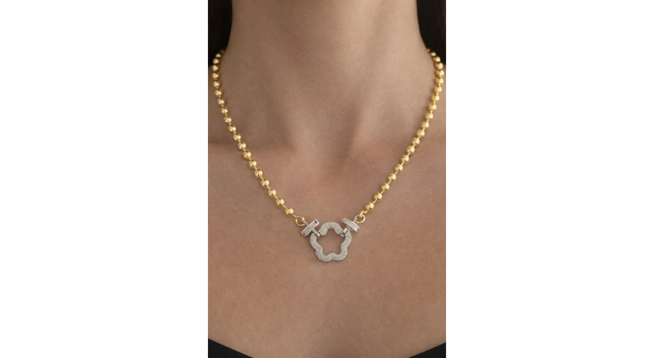 Altın Renk 14k Altın Kaplama Yıldız Figürlü Kolye