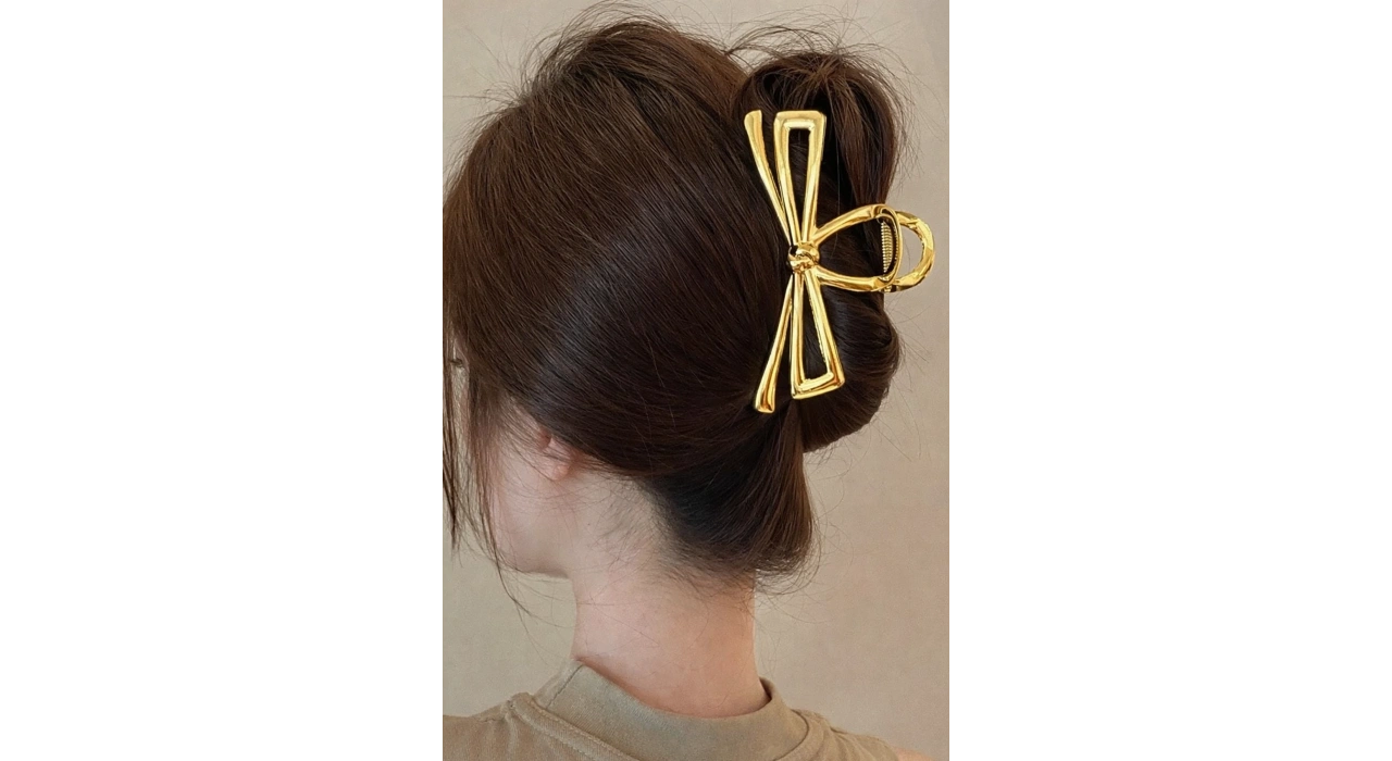 Altın Renk Kurdele Figürlü Metal  Mandal Toka