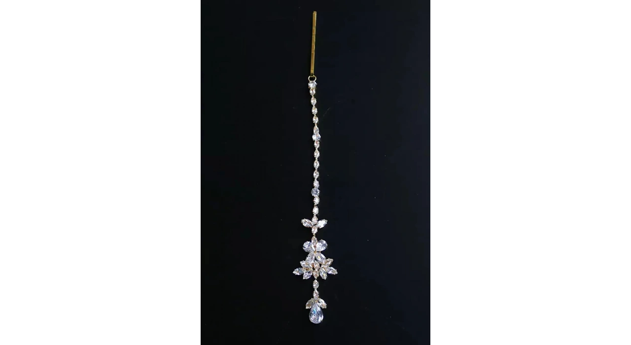 Altın Renk Taş Detaylı Saç Aksesuarı