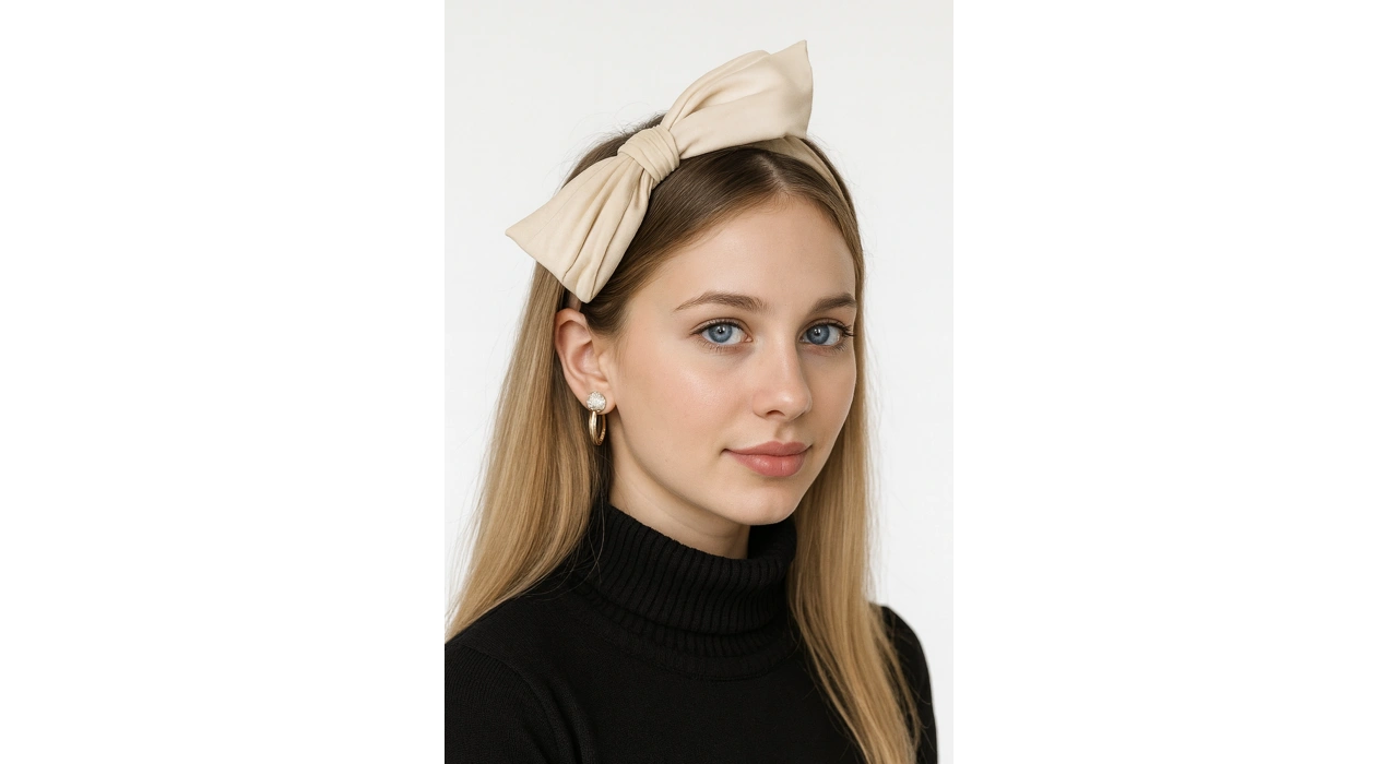 Bej Renk Kurdele Figürlü Taç