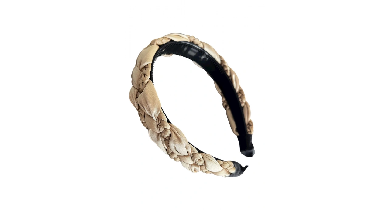 Bej Renk Örgü Detaylı Taç