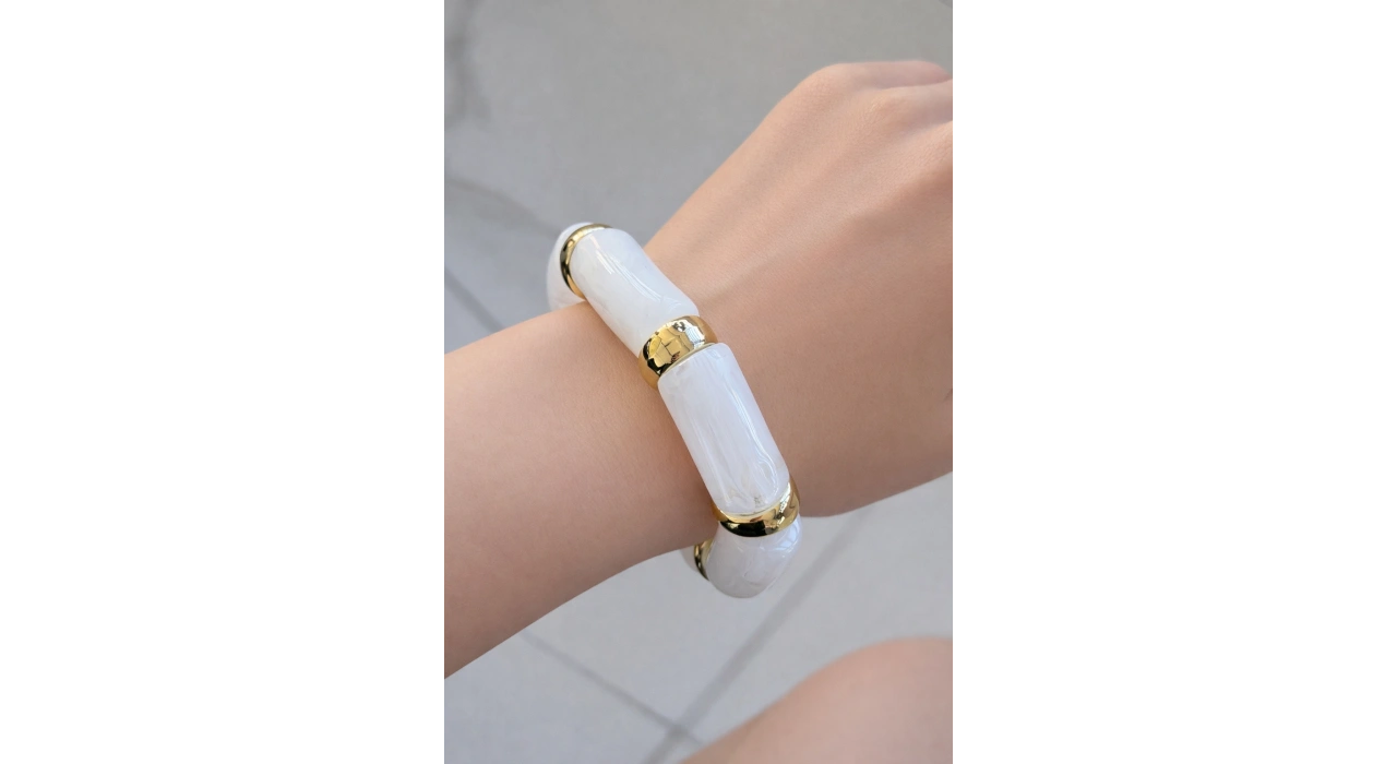 Beyaz Renk Boncuklu Bileklik