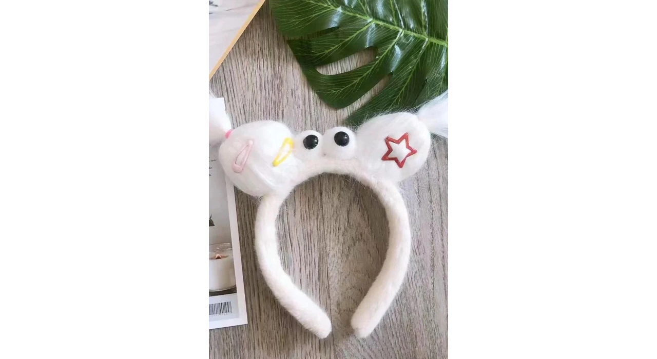 Beyaz Renk Canavar Figürlü Peluş Taç