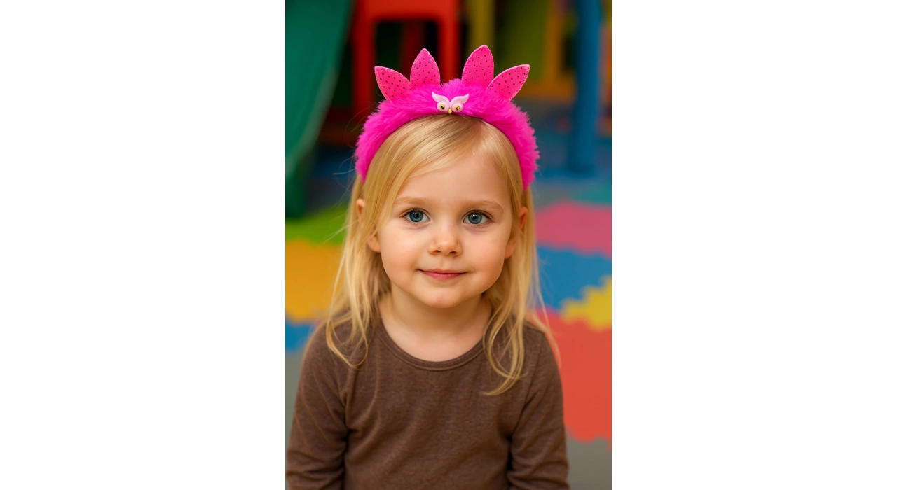 Fuşya Renk Baykuş Figürlü Peluş Taç