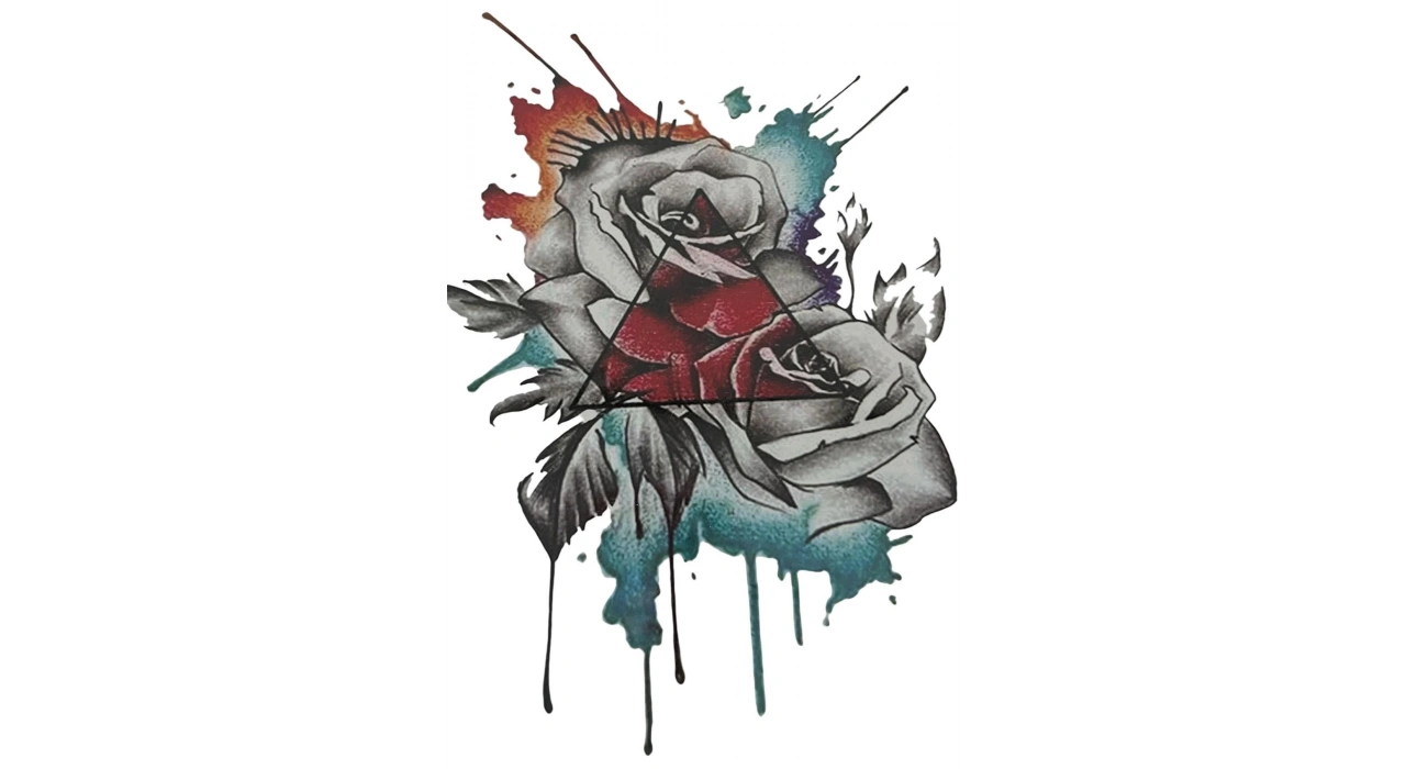 Geçici Çiçek Figürlü Dövme Tattoo