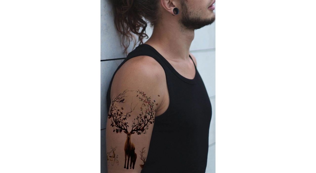 Geçici Geyik Dövme Tattoo