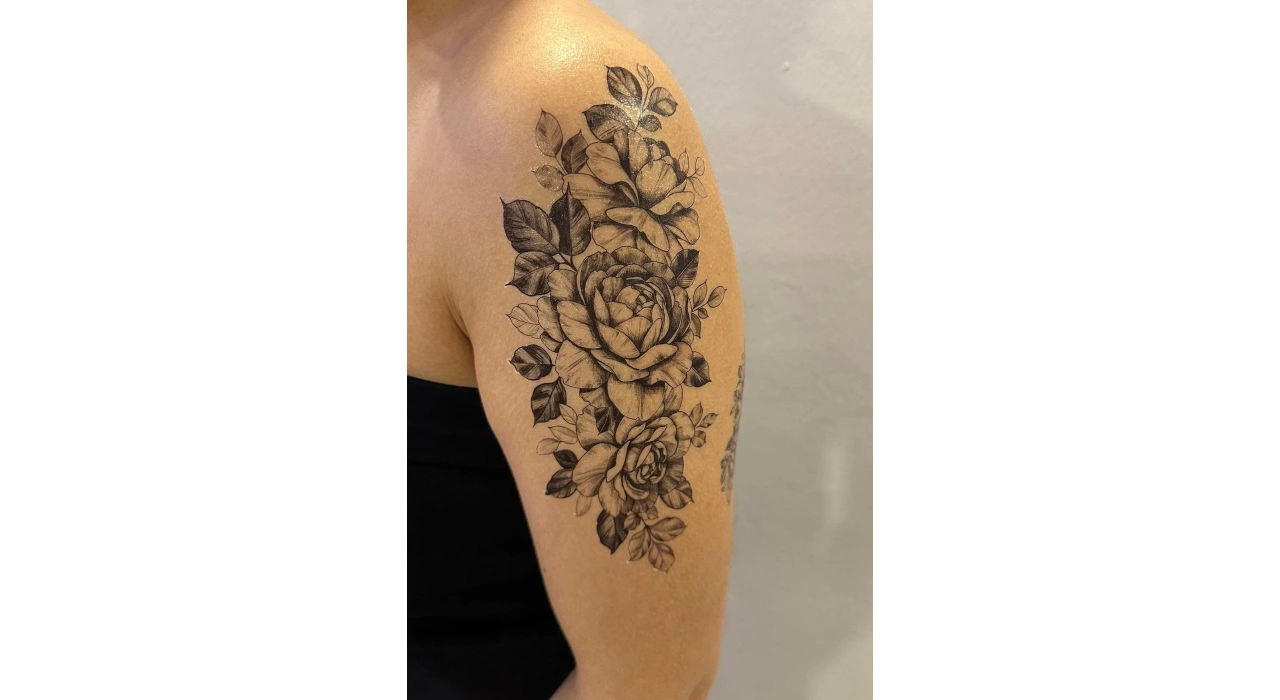 Geçici Gül Figürlü Dövme Tattoo