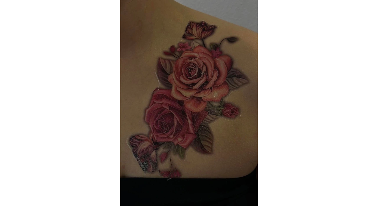 Geçici Gül Figürlü Dövme Tattoo