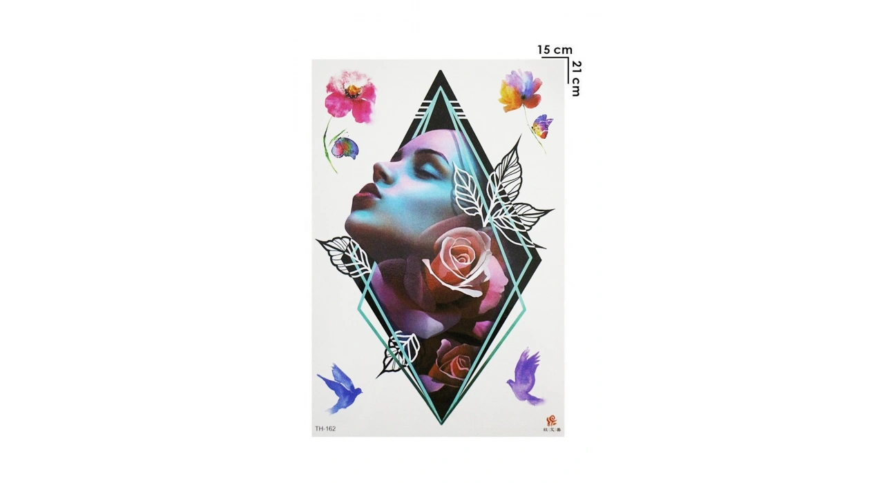 Geçici Kadın Modelli Dövme Tattoo