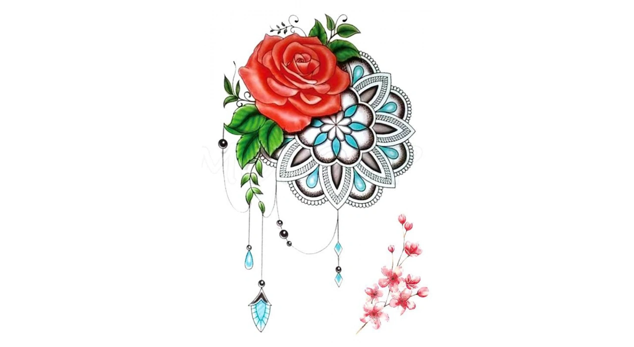 Geçici Karışık Figürlü Dövme Tattoo