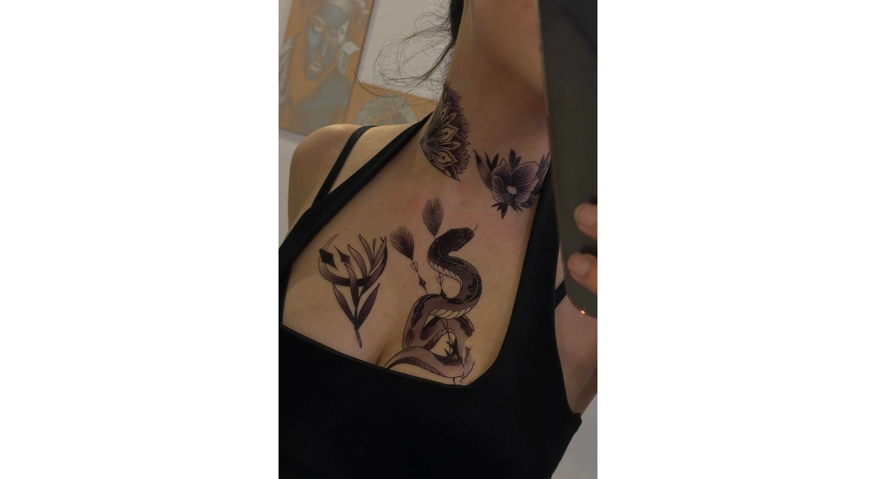 Geçici Karışık Figürlü Dövme Tattoo