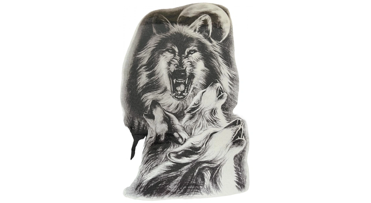 Geçici Kurt Figürlü Dövme Tattoo