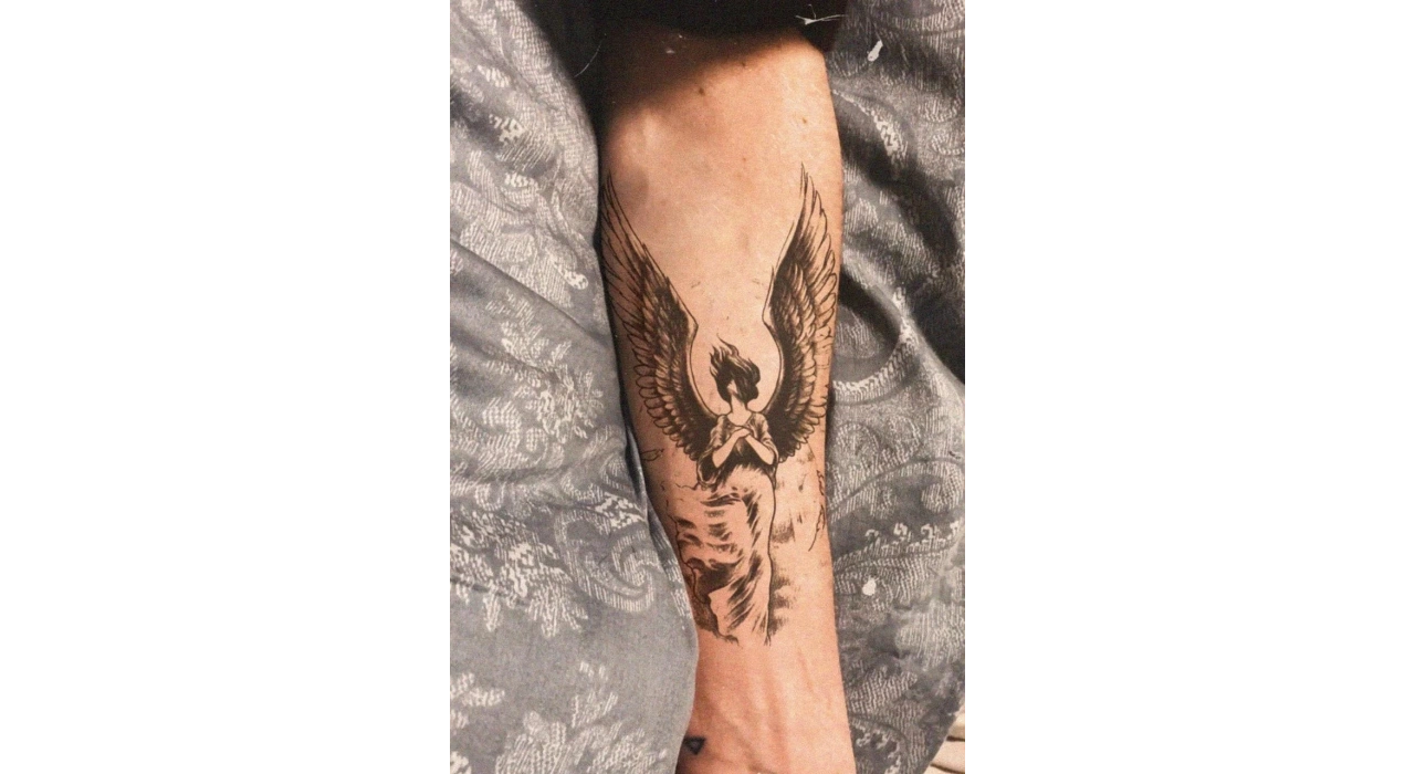 Geçici Melek Figürlü Dövme Tattoo