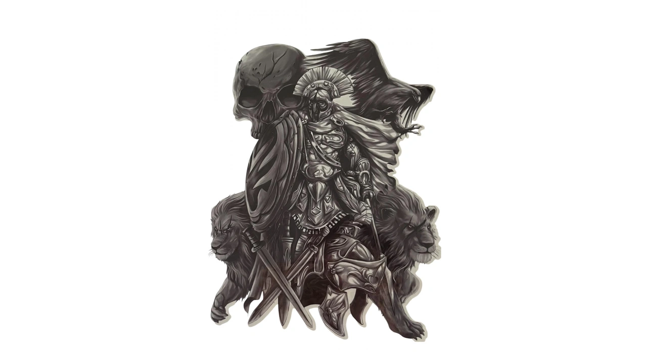 Geçici Savaşçı Figürlü Dövme Tattoo