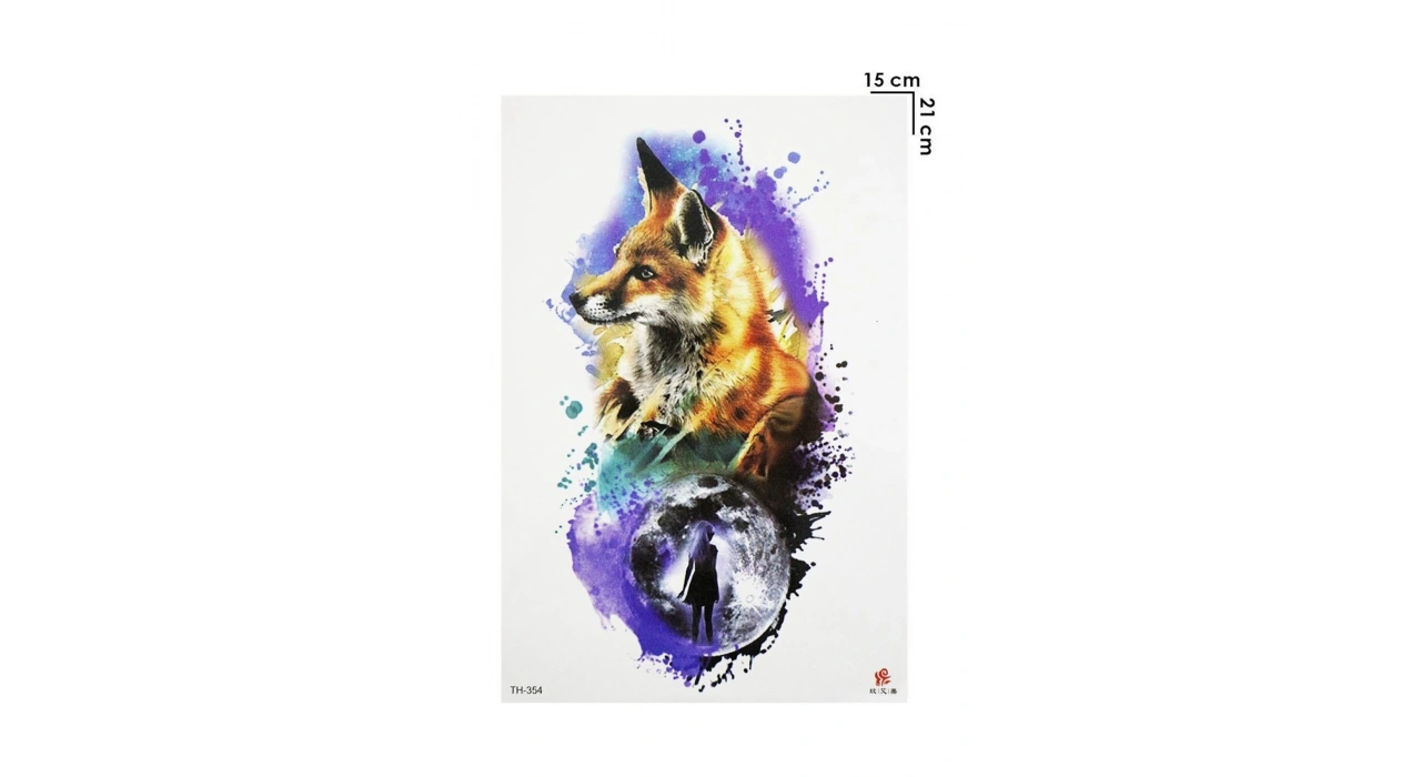 Geçici Tilki, Dolunay ve Kadın Dövme Tattoo