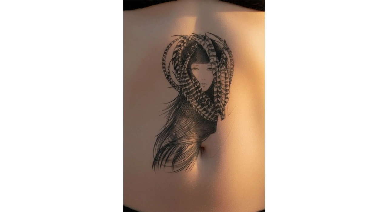 Geçici Tüy ve Kadın Modelli Dövme Tattoo