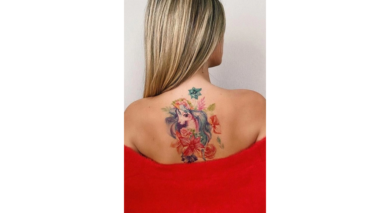 Geçici Unicorn Dövme Tattoo