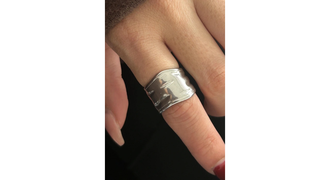 Gümüş Renk Ayarlanabilir Çelik Yüzük