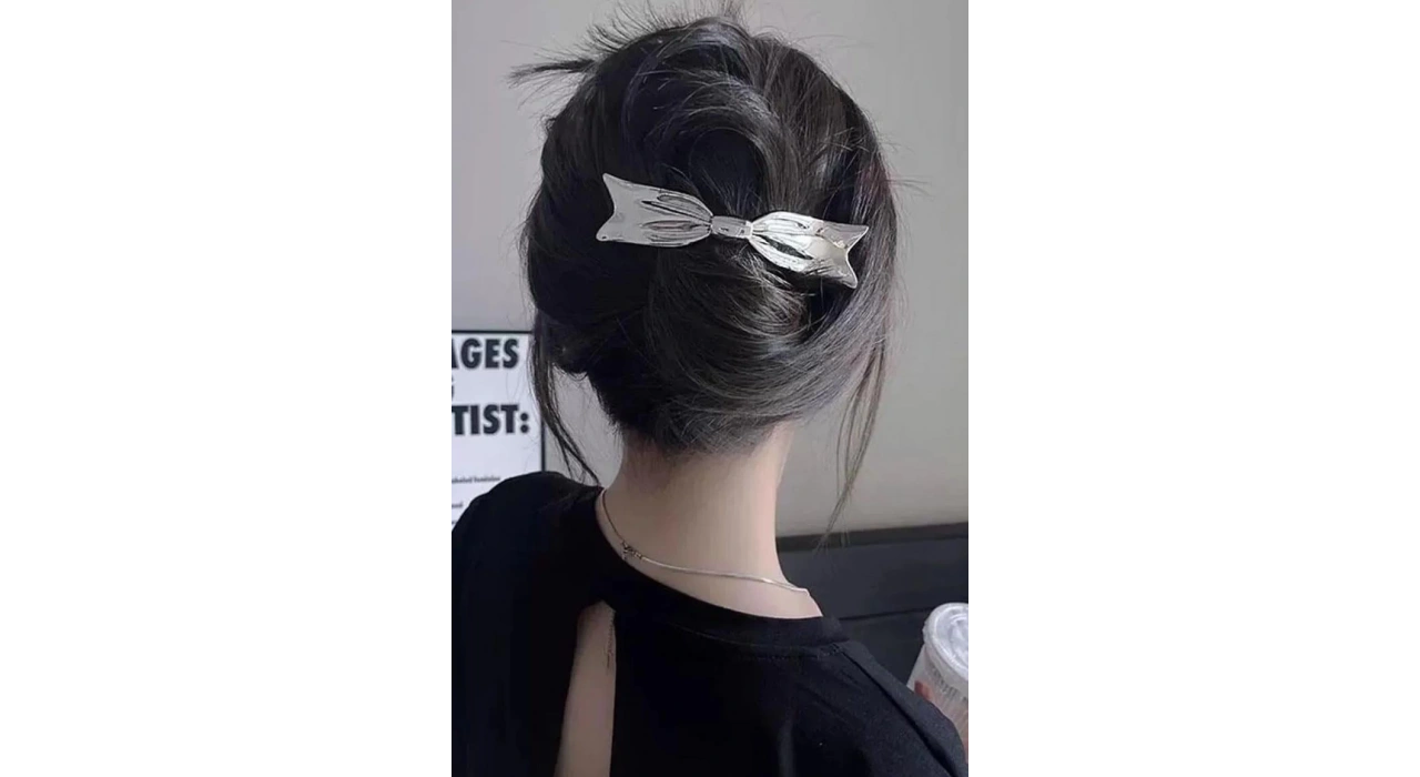 Gümüş Renk Fiyonk Figürlü Metal Otomat Toka