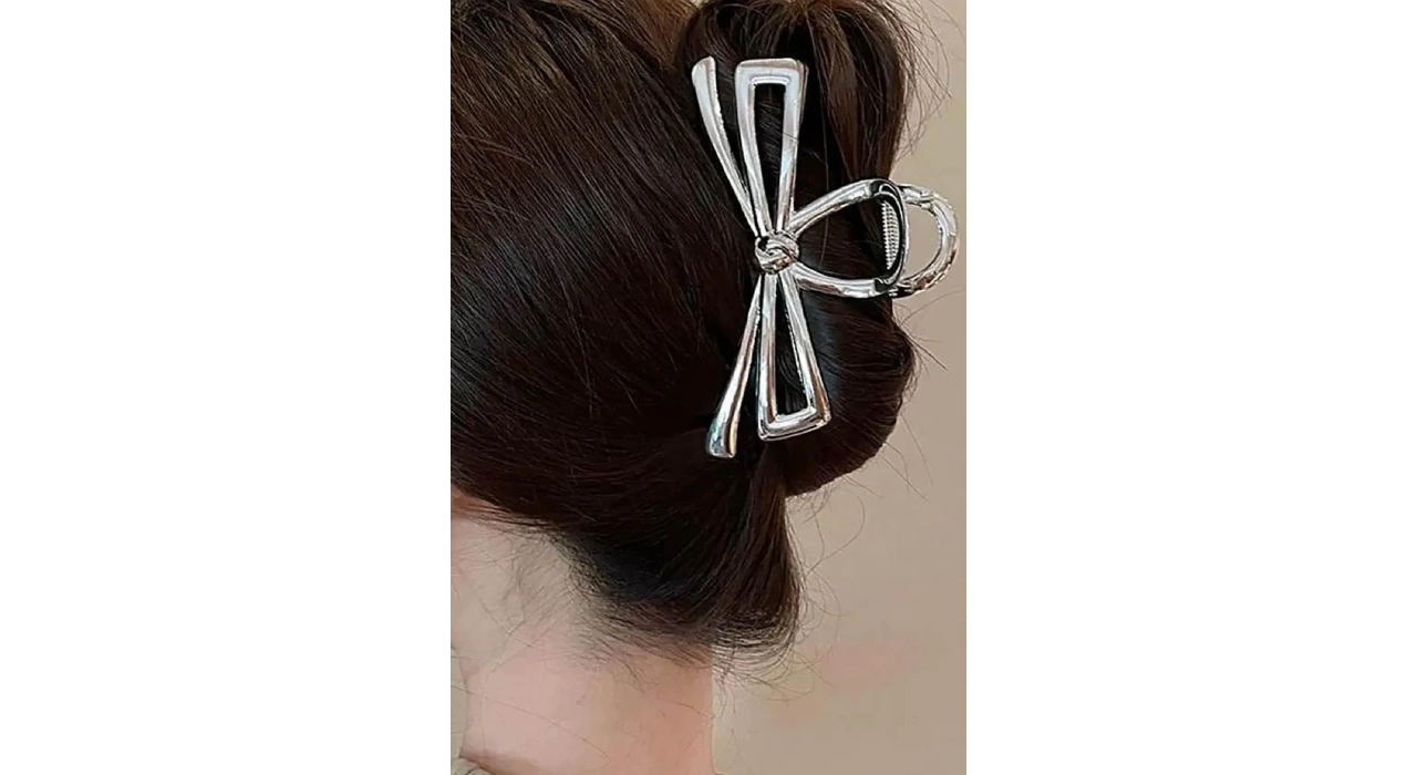 Gümüş Renk Kurdele Figürlü Metal  Mandal Toka