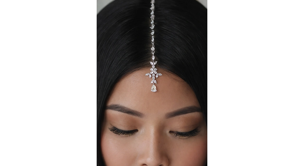 Gümüş Renk Taş Detaylı Saç Aksesuarı