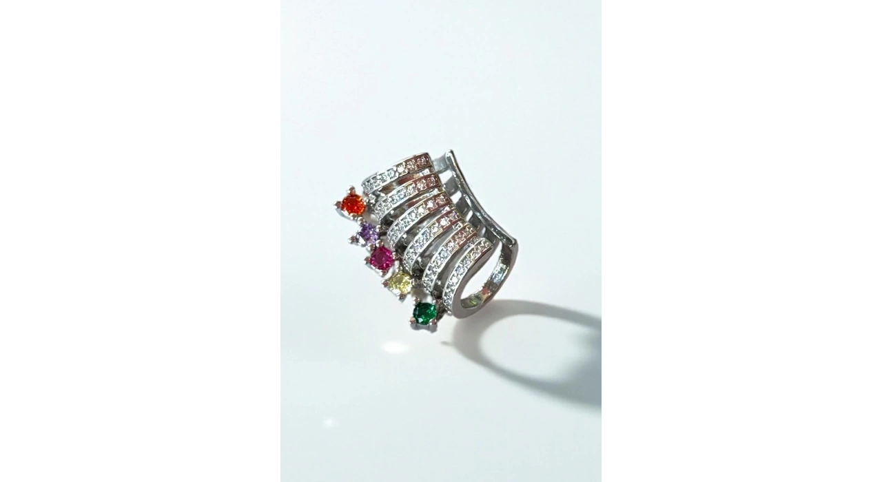 Gümüş Renk Taş Detaylı YSX Ear Cuff (Tek)