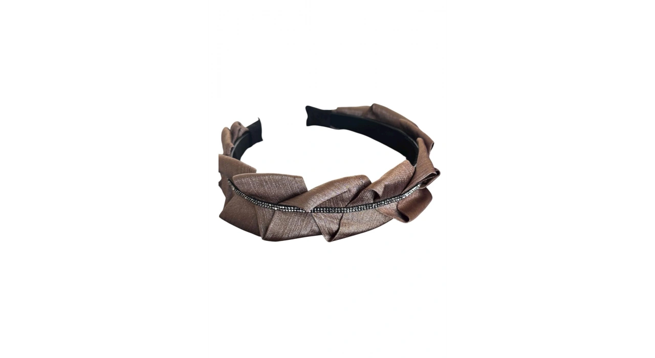 Kahve Renk Taş Detaylı Taç