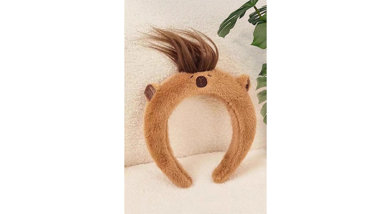 Kahverengi Ayı Figürlü Peluş Taç