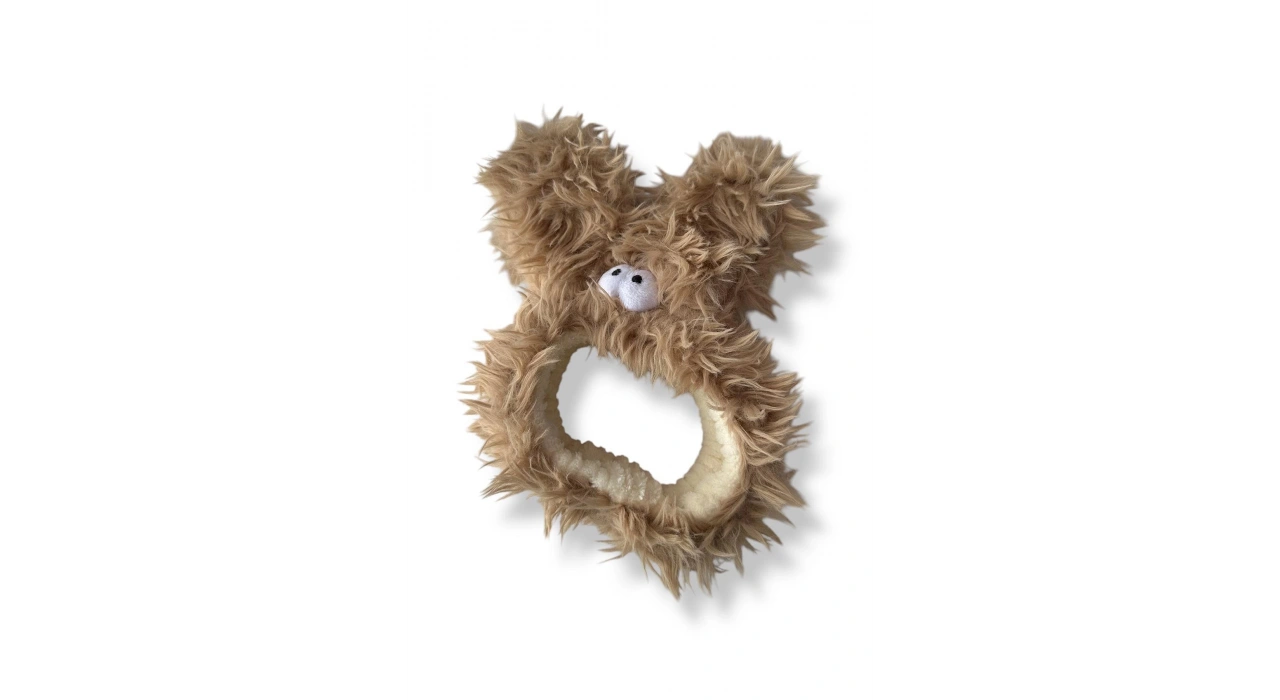 Kahverengi Canavar Figürlü Peluş Saç Bandı