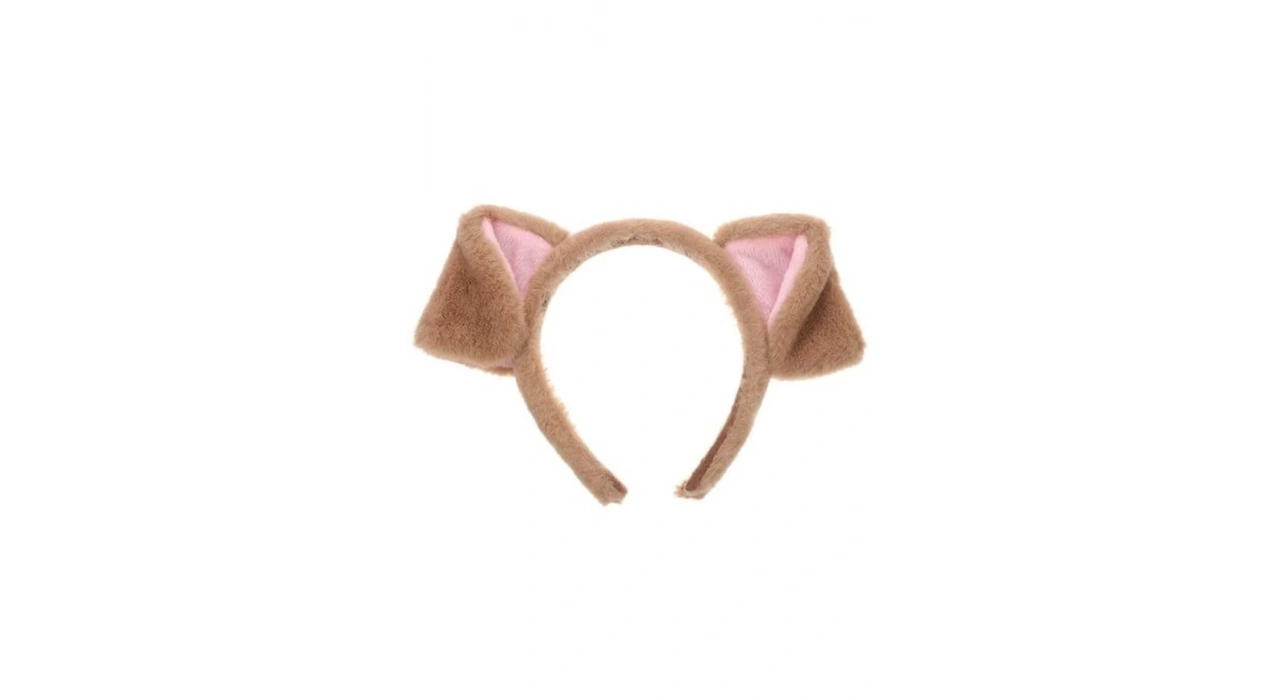 Kahverengi Köpek Kulağı Figürlü Peluş Taç